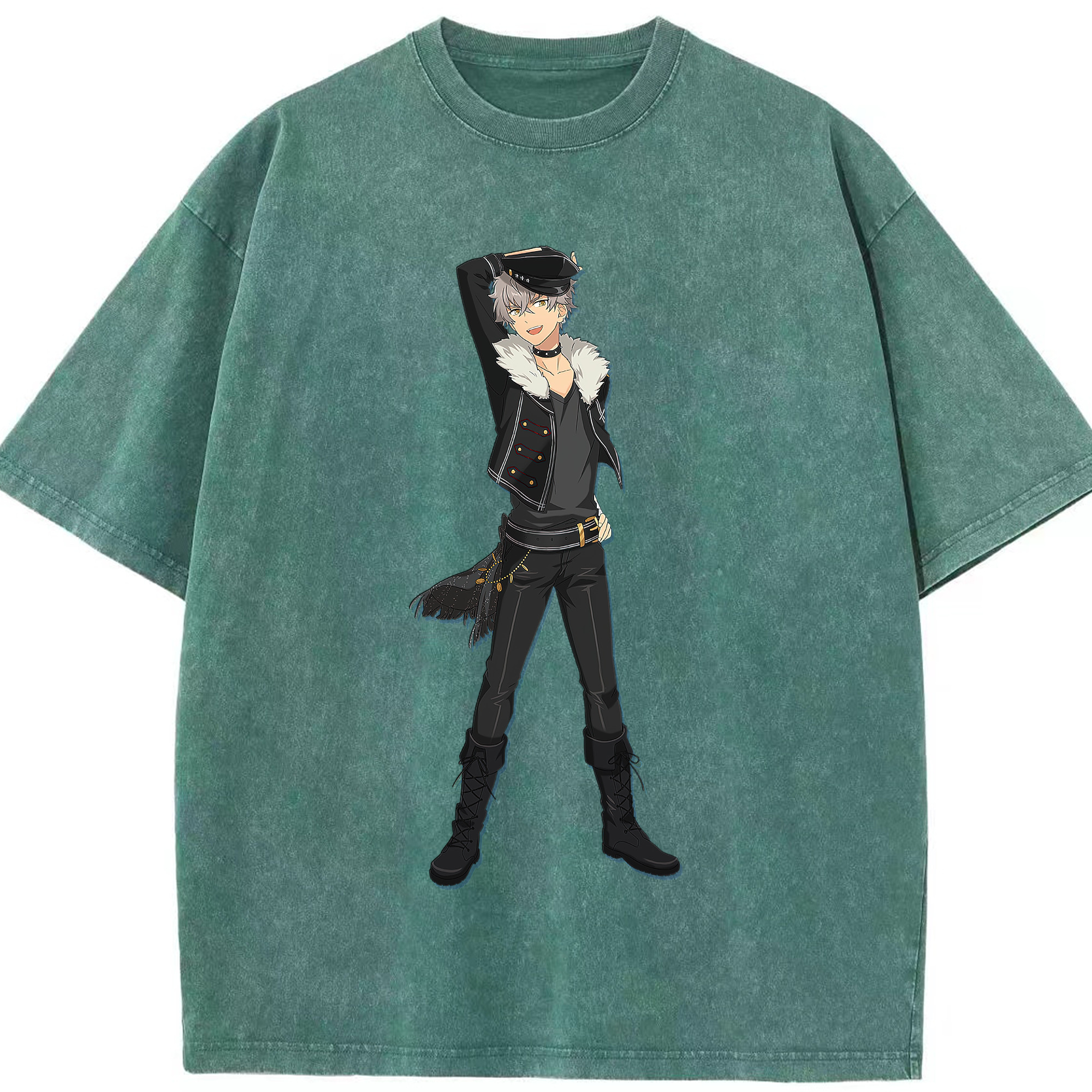（画像用） あんさんぶるスターズ! Ensemble Stars 綿100% ヴィンテージ風 半袖Tシャツ（フロントプリント）